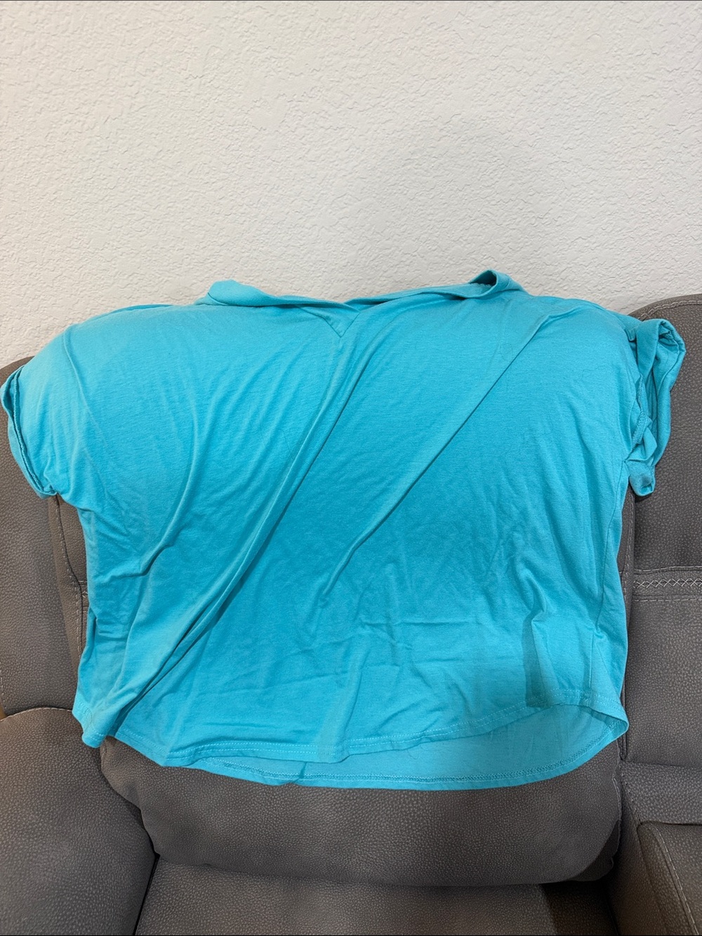 Women's Turquoise Crew Neck Top - Lightweight Casual Tee